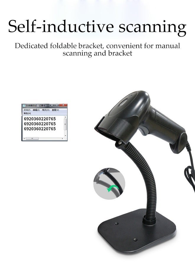 DUNISO Wireless 2D QR Barcode Scanner,Wired Handheld Bar,1D 2D Code Imager Reader,Plug and Play,Anti Shock and Anti Fall,for Laptops, Computers, Cashier, POS - Image 4